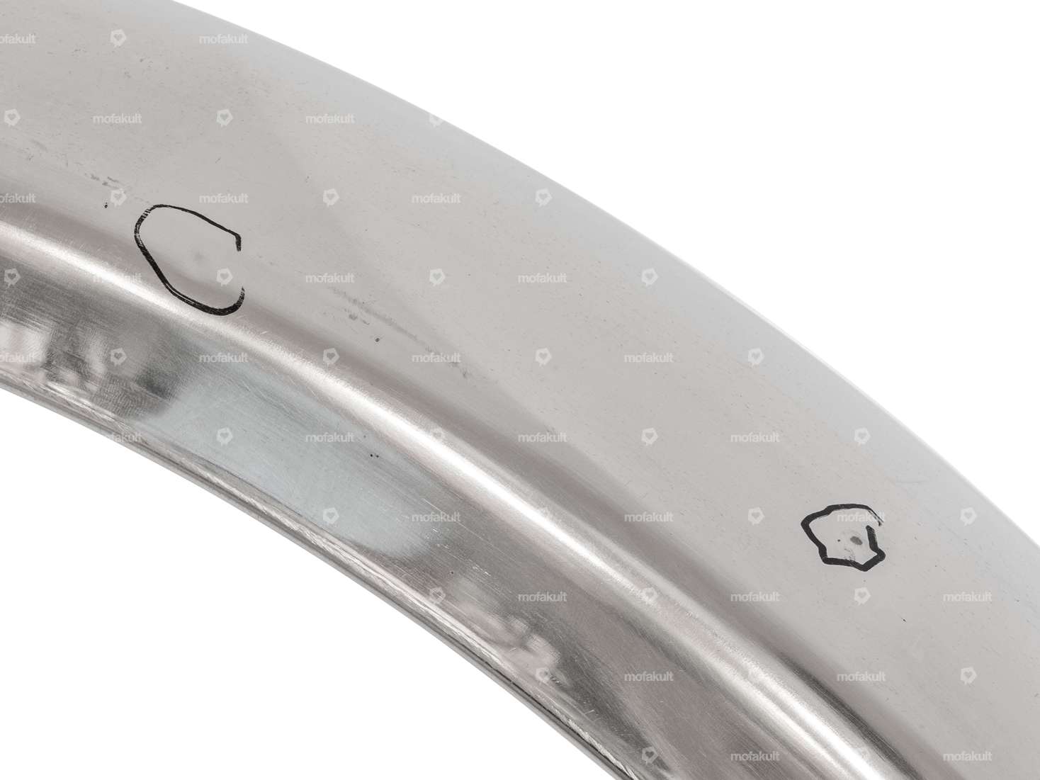 Parafango posteriore (con ammaccature) Inox NOS | Puch X30 NS, NL, NG-2AH, N-2AH, Sprinter Carousel Image 6