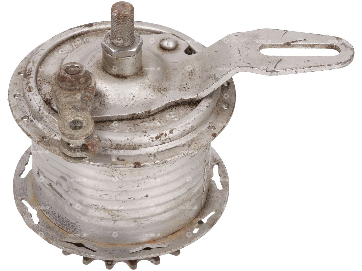 Mozzo ruota posteriore freno a stelo (con gravi danni) versione larga (versione DE) NOS Carousel Image 1