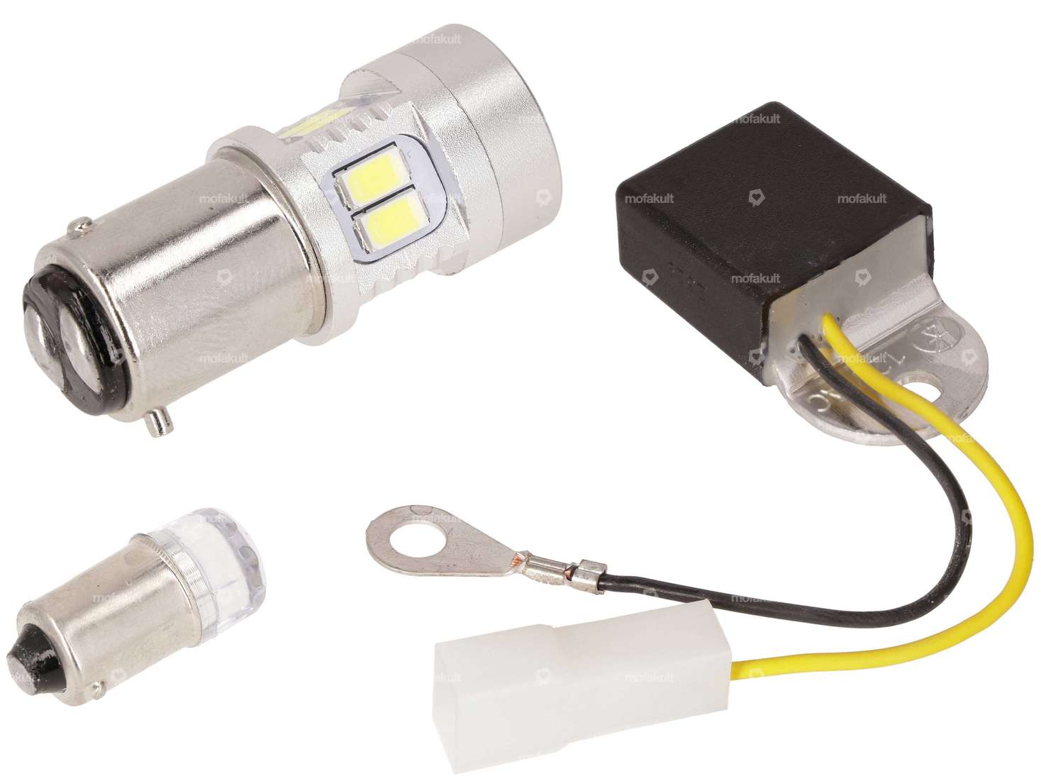 Set LED 6V (BAX15d) con regolatore di tensione Leonelli | Puch Carousel Image 1