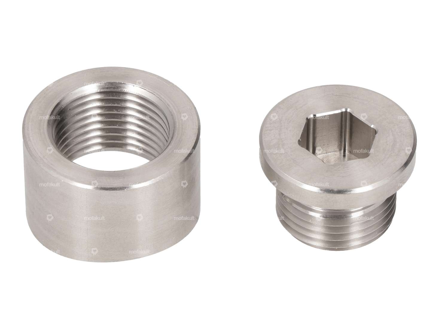 Set di dadi a saldare M18x1,5 Connessione Lambda Inox Carousel Image 2