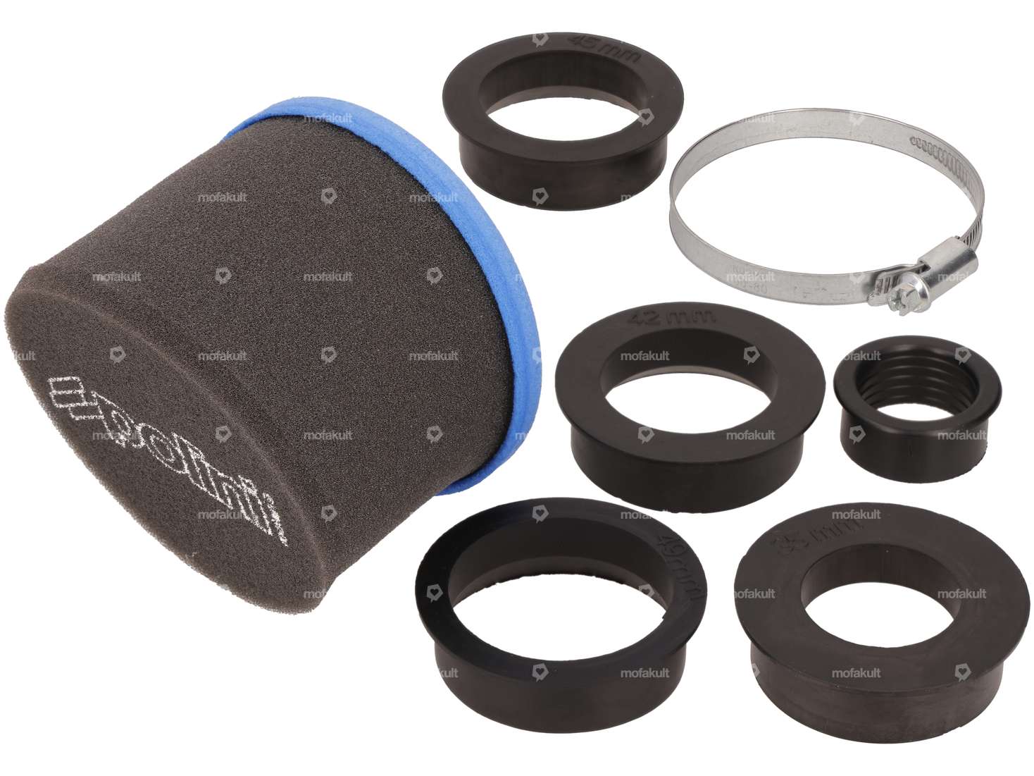 Filtro aria Polini Big Evo Ø 28/35/42/45/49/55 mm cilindrico/inclinato Carousel Image 1