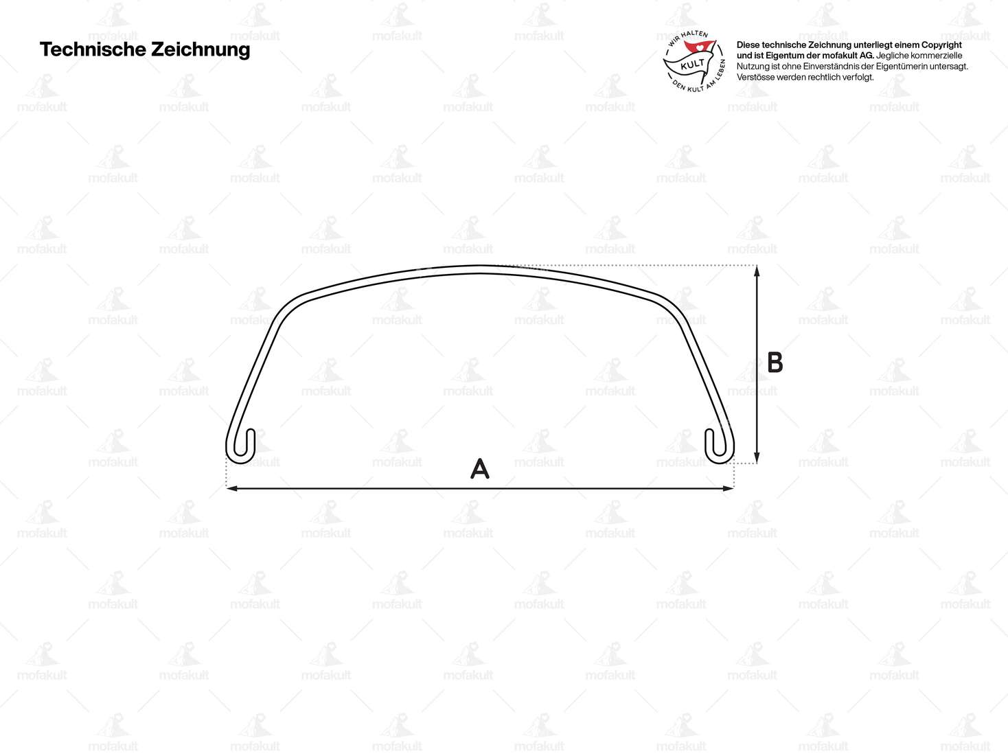 17" rear fender Inox | Zündapp ZD Carousel Image 4