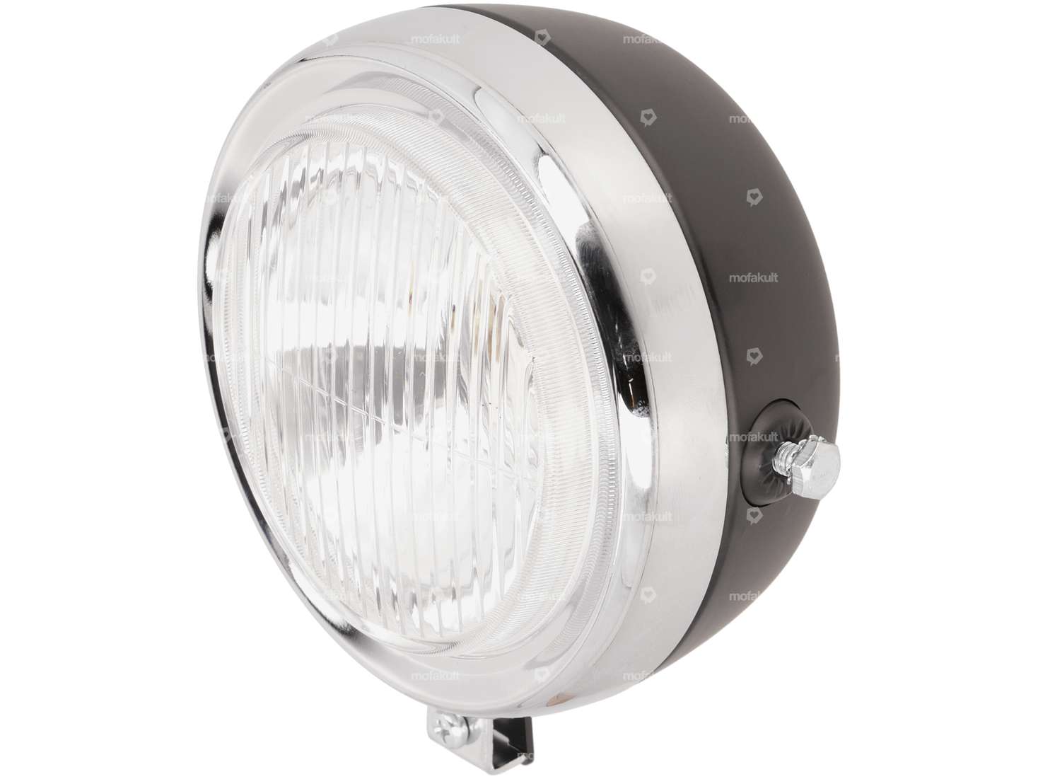 Spotlight round Ø 13 cm chrome / black Carousel Image 1