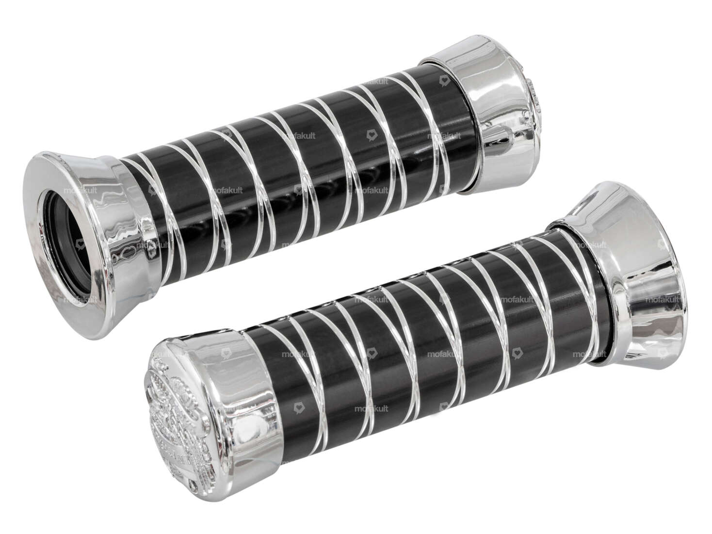 poignées aluminium Grooves noir Carousel Image 1