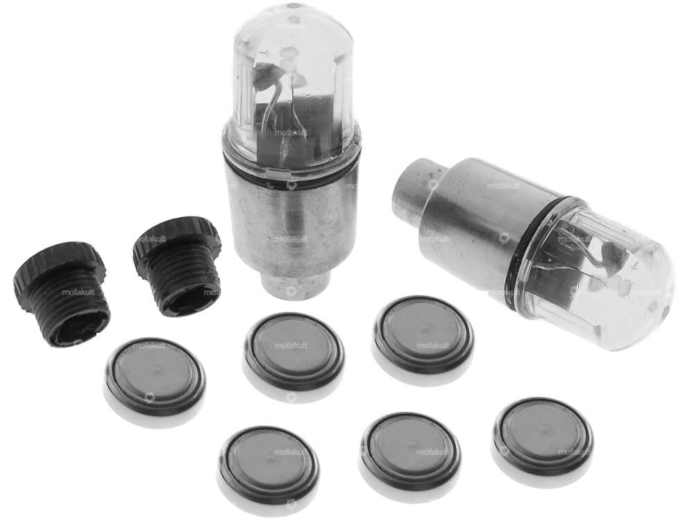 Bouchons de valve lumineux / clignotant LED bleue Carousel Image 1