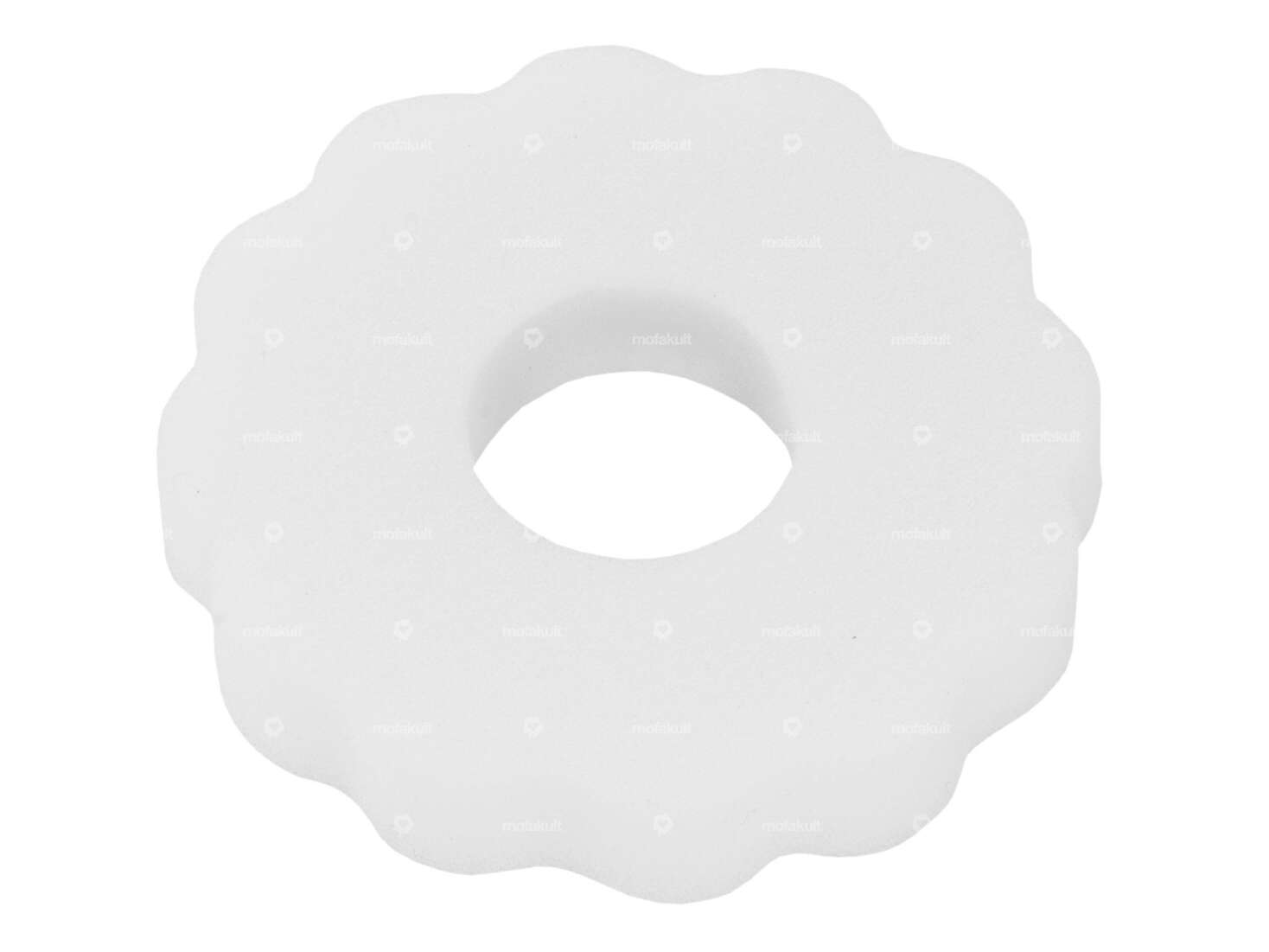 Decorative sponge tank cap corrugated white Carousel Image 1