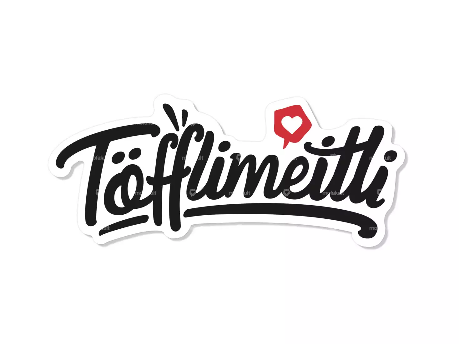 mk-Merch Aufkleber «Töfflimeitli» 68 x 28 mm | mofakult
