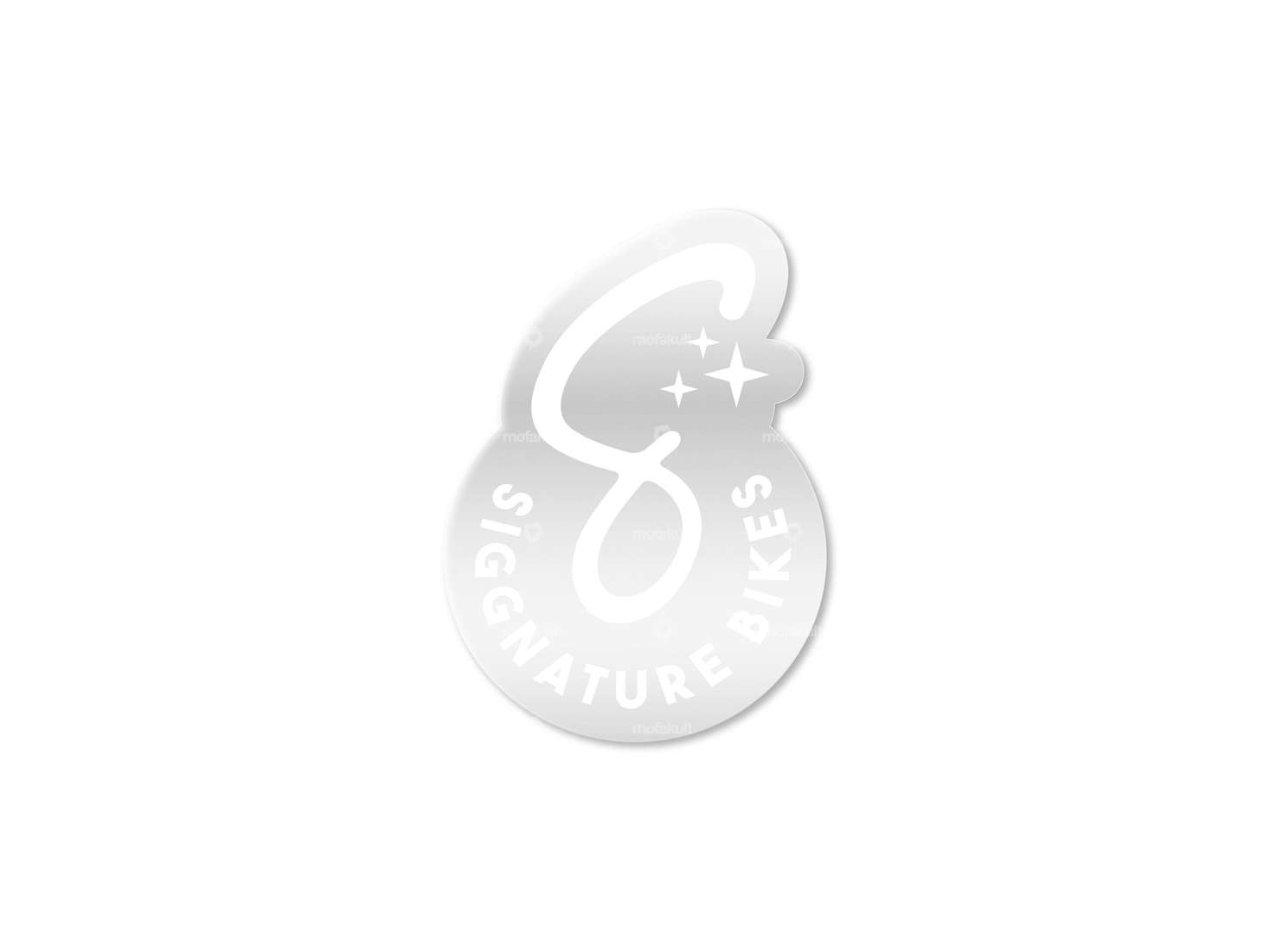 Adesivo per siglatura "S" 32 x 45 mm bianco trasparente Carousel Image 1