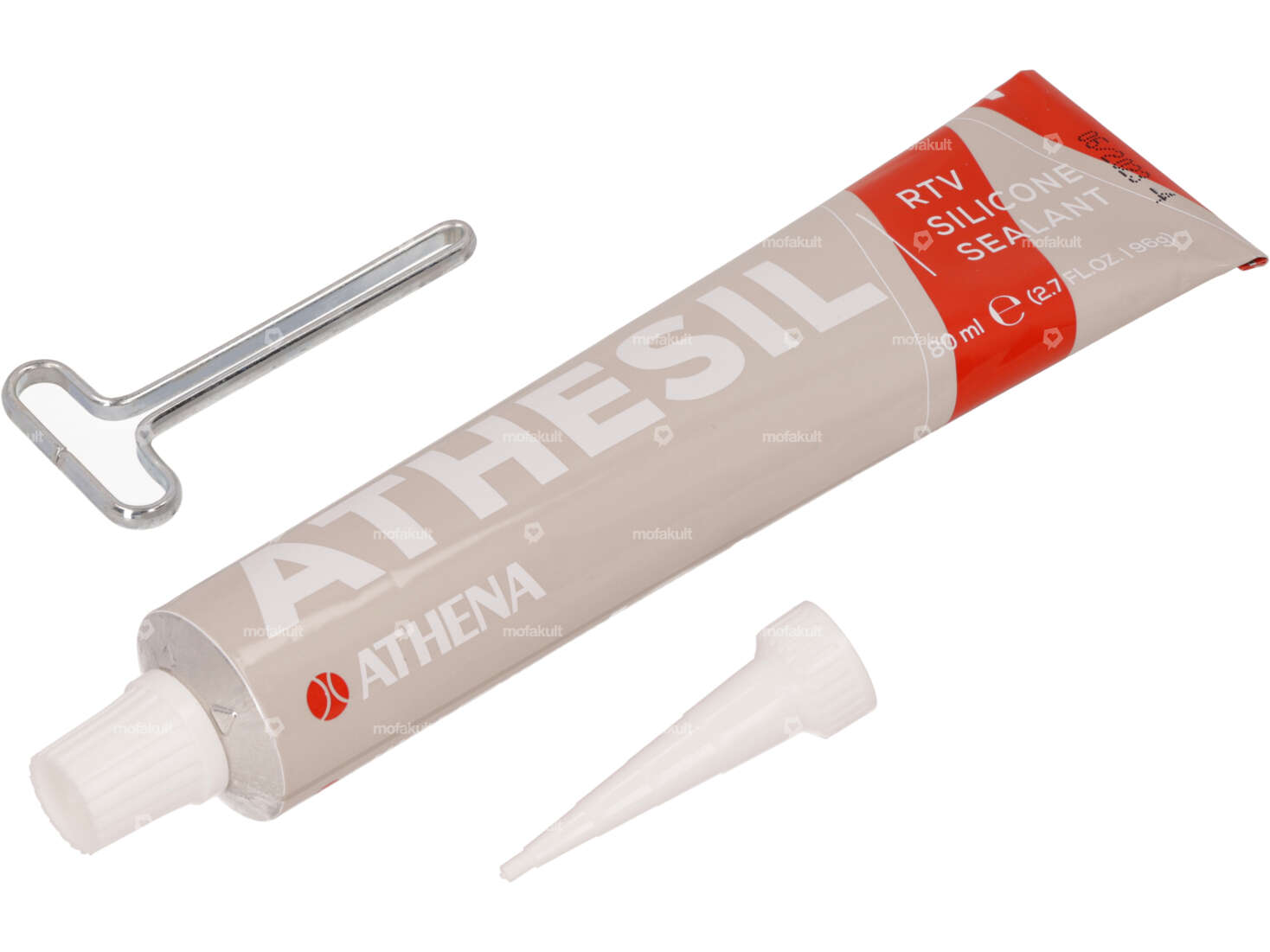 Athena Athesil sigillante grigio (silicone) 80 ml permanentemente elastico fino a 300 °C Carousel Image 1