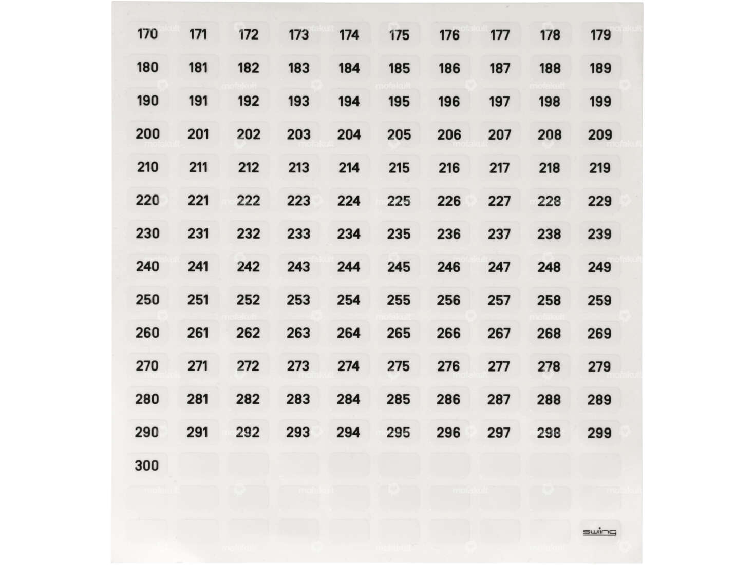 swiing® revival sticker sheet 170 - 300 Nozzle labeling Carousel Image 1