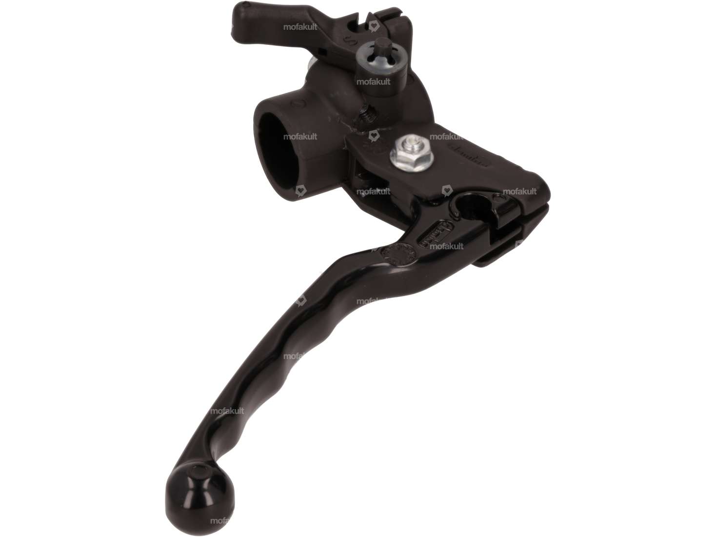 Domino brake lever set left aluminum black | Piaggio Ciao PX, SI Carousel Image 3