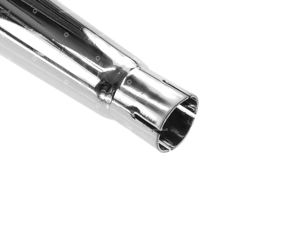 swiing Pot d'échappement Drag Pipe 45° chromé Ø 28 / 70 mm Carousel Image 4