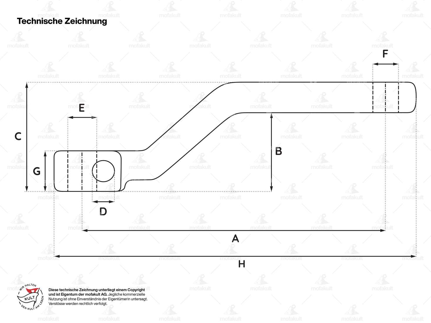 Pedal crank right angular crank NOS | Puch Carousel Image 3
