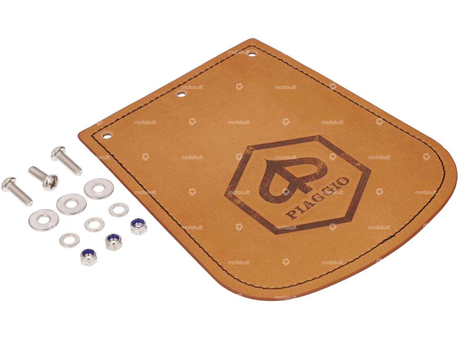 66HEROES Spritzschutzlappen «Piaggio» breit Leder Carousel Image 2