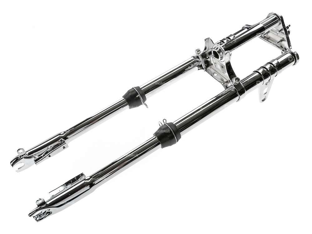 Forcella EBR a steli rovesciati rinforzata (chopper) cromo | Puch Carousel Image 2