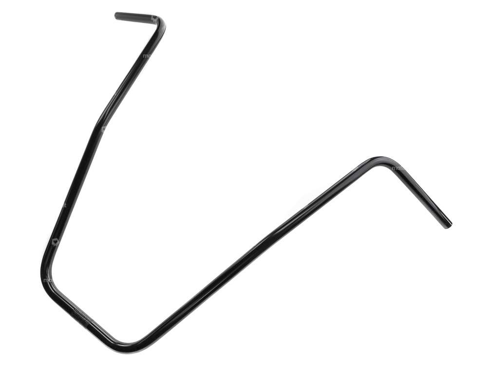 Piastra forcella manubrio 66 cm curva nera Carousel Image 2