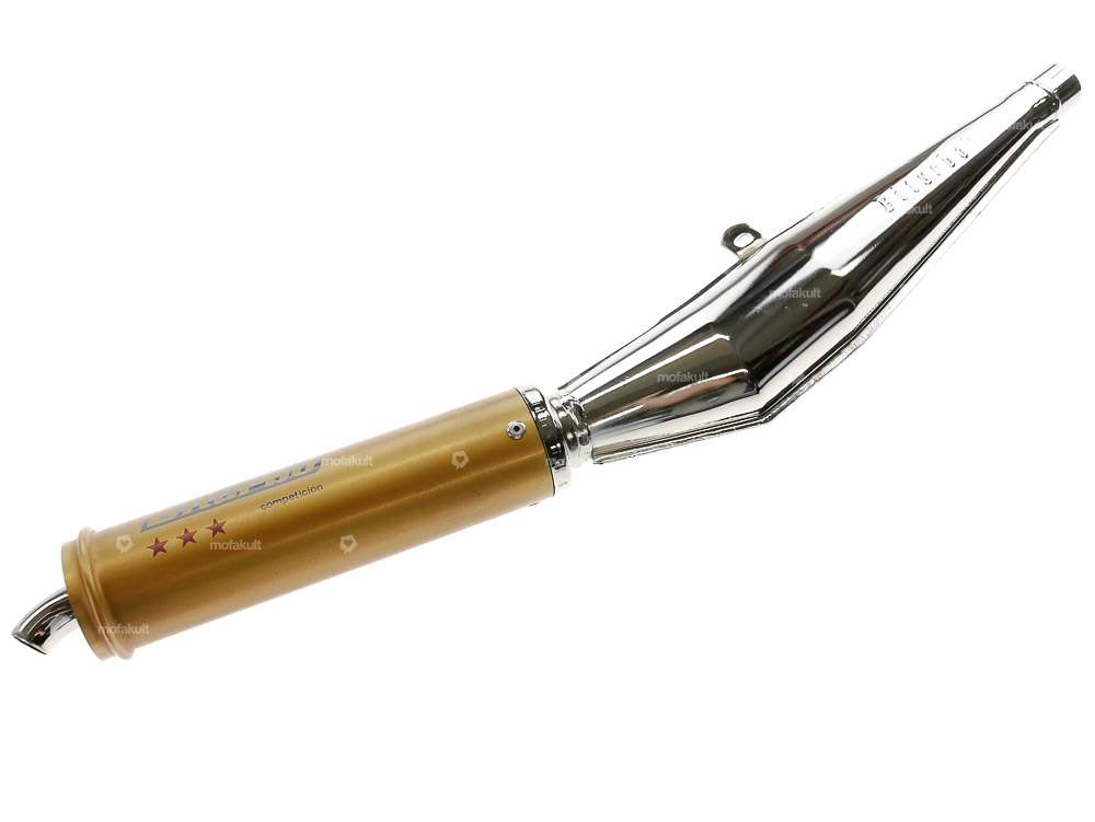 Silencieux Biturbo 28 mm chrome / or Carousel Image 1