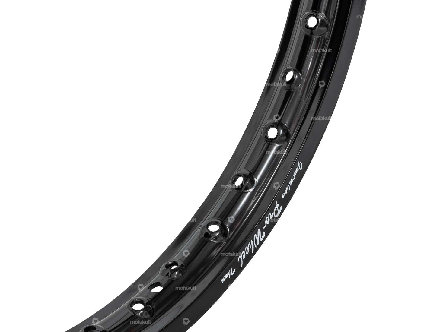 Cerchio 1,40 x 17" (49 mm) alluminio anodizzato nero Carousel Image 2