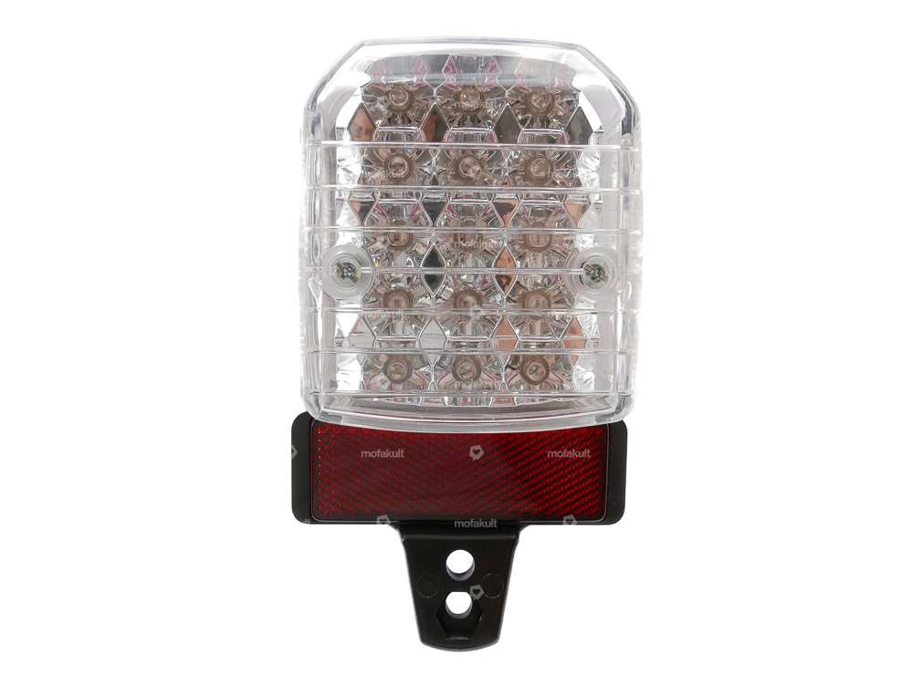 Rear light LED with reflector white | Tomos A3/A35 Carousel Image 2