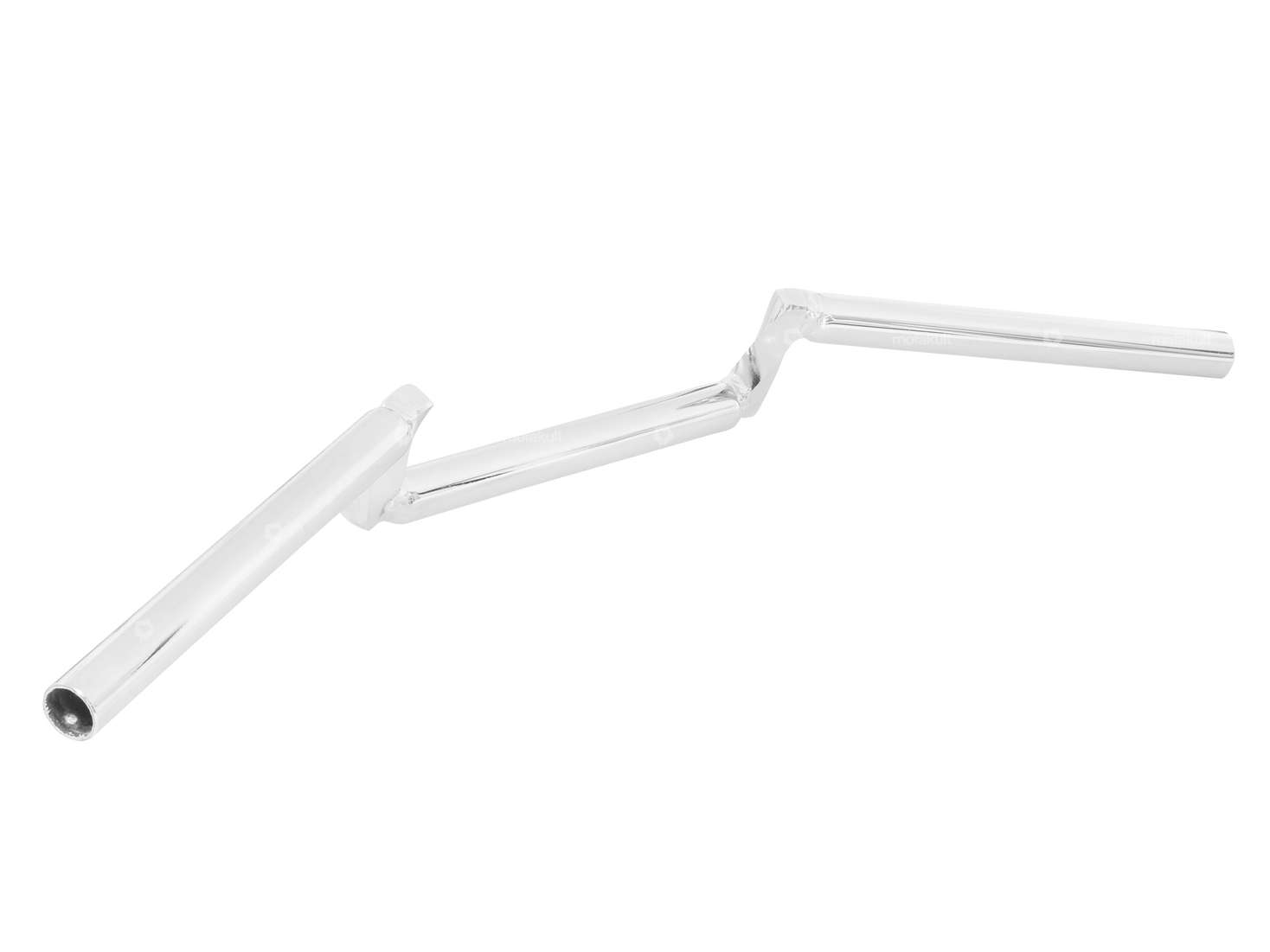 Handlebar fork plate 7 cm "Z" turned chrome Carousel Image 2