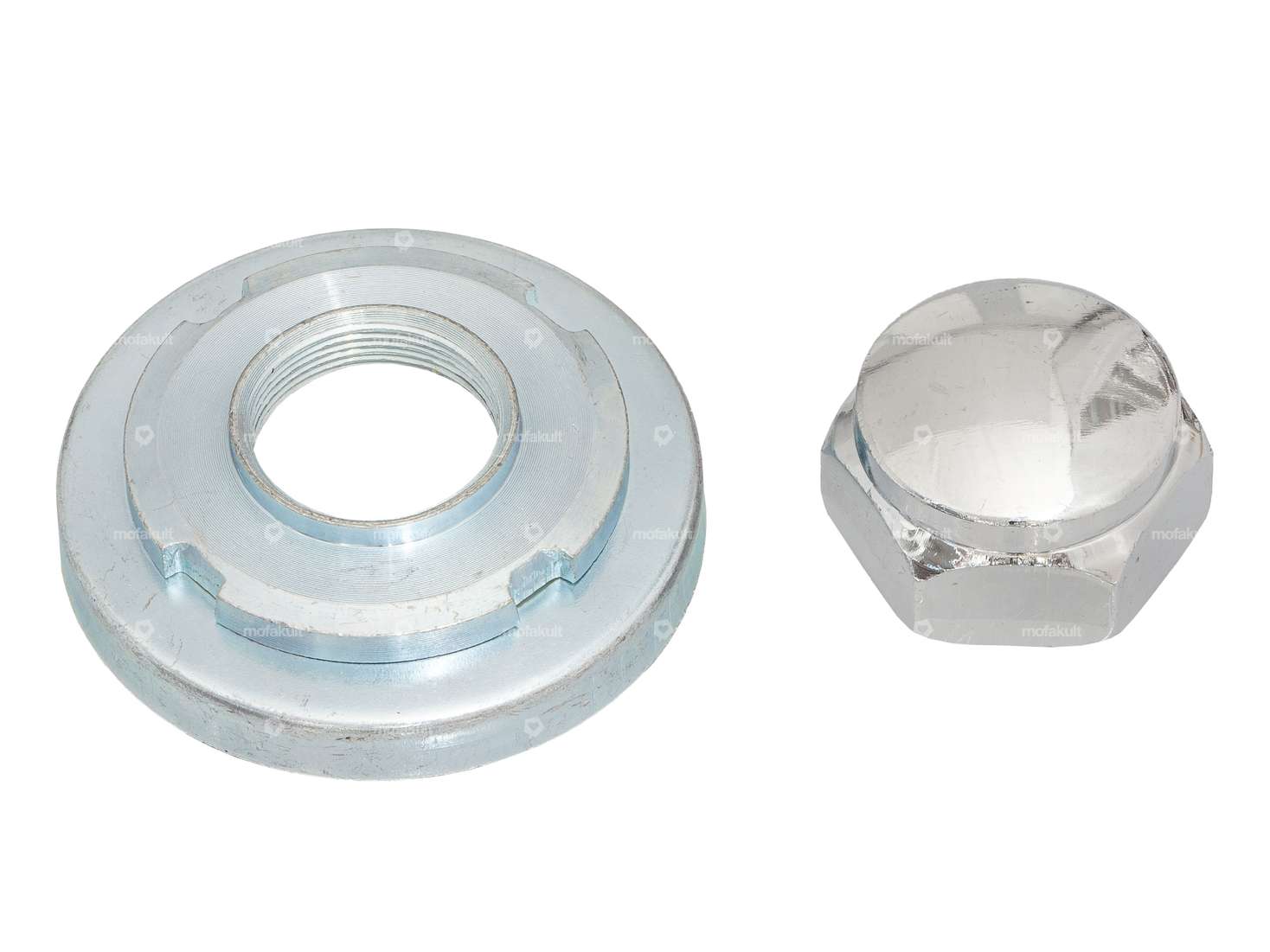 Dado terminale e dado di regolazione M22x1 cuscinetto testa sterzo forcella trasversale Carousel Image 1