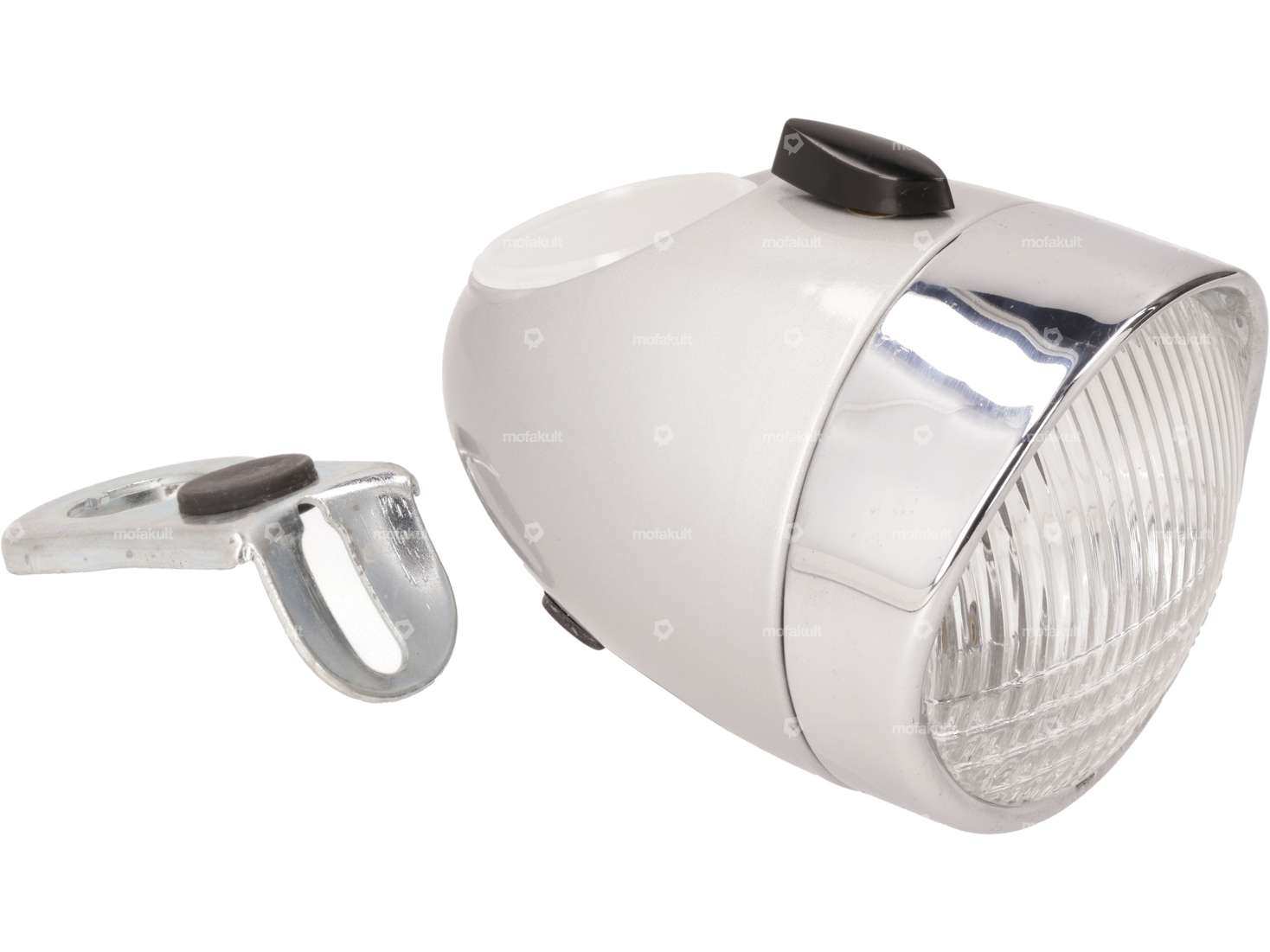 Union Eierlampe Ø 103 mm avec interrupteur (fixation centrale) argent NOS Carousel Image 1