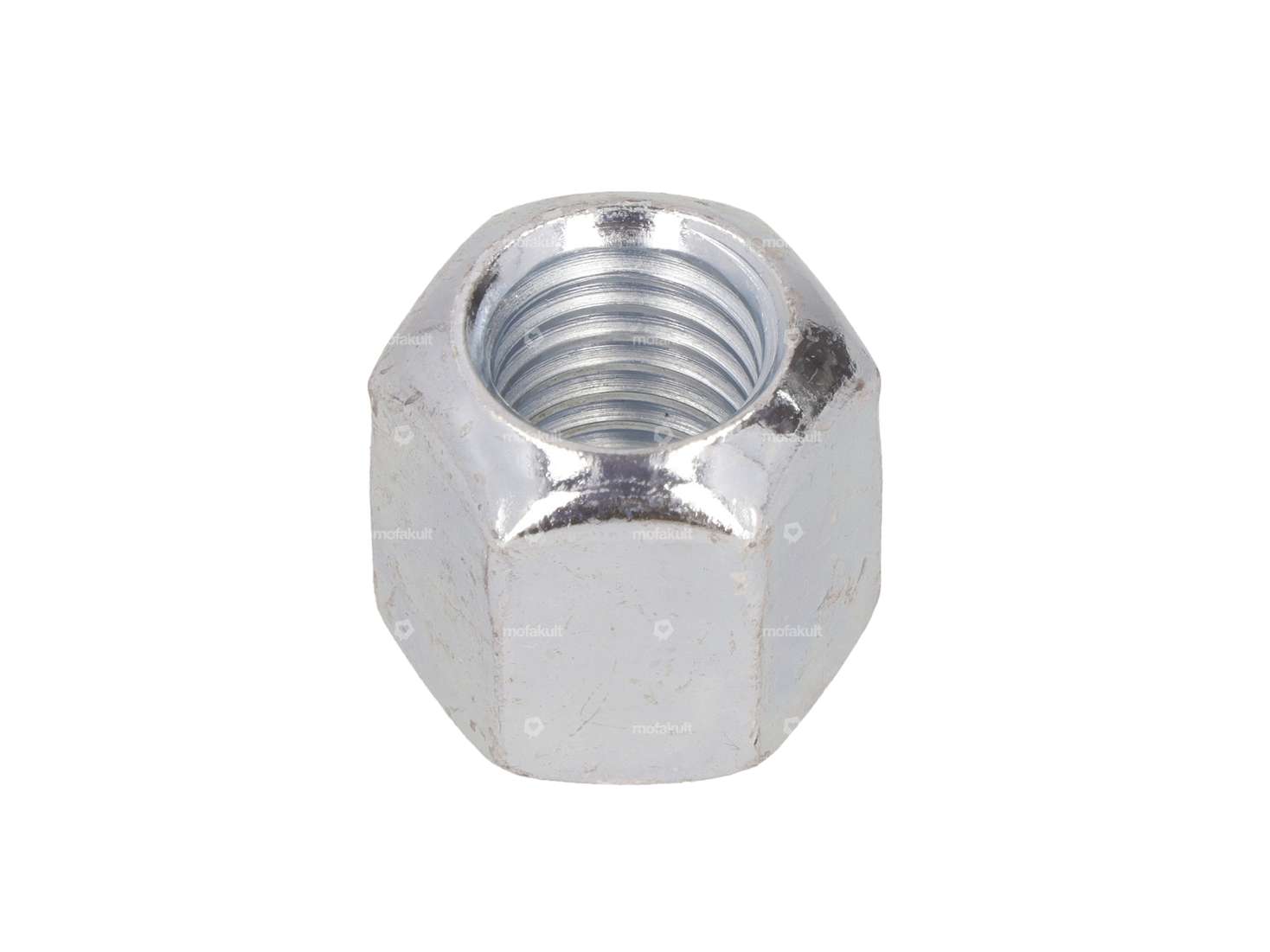 Nut M12 medium-high, rounded on one side, galvanized (10 strength) Carousel Image 1