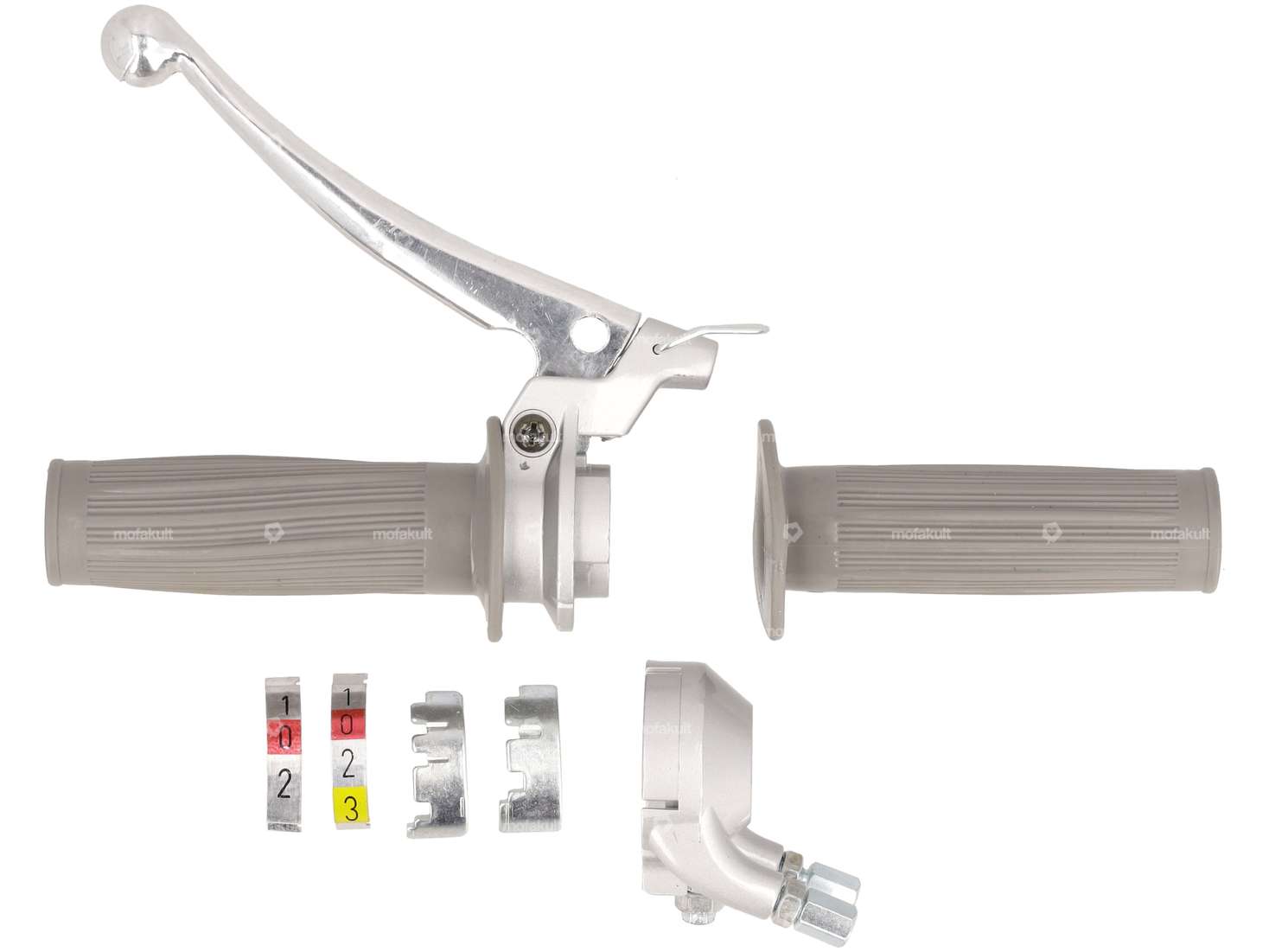 Poignée de commande 2 / 3 vitesses (réplique Magura) argent / gris Carousel Image 1