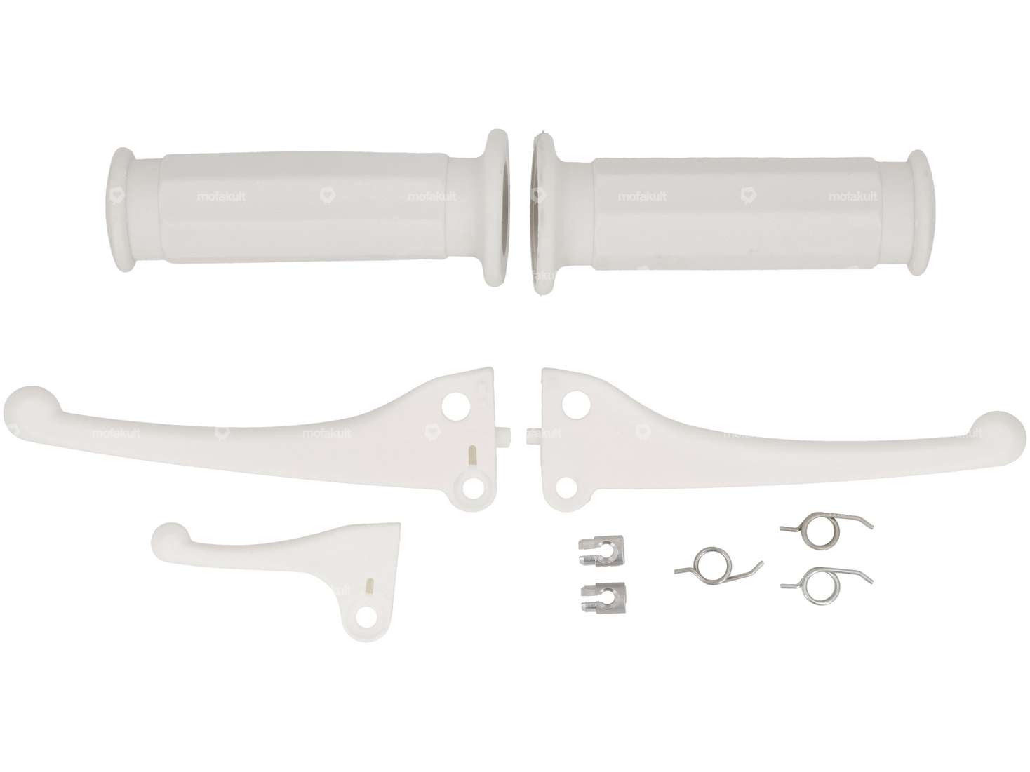 Set maniglie domino poligonali bianche NOS | Piaggio Carousel Image 1