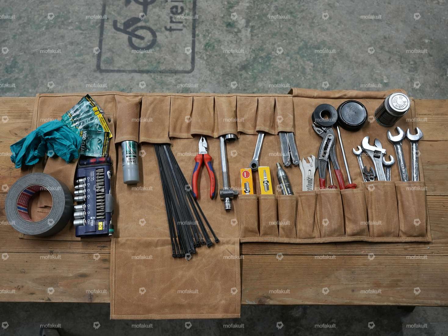 Borsa porta attrezzi Siggnature in tela beige Carousel Image 3