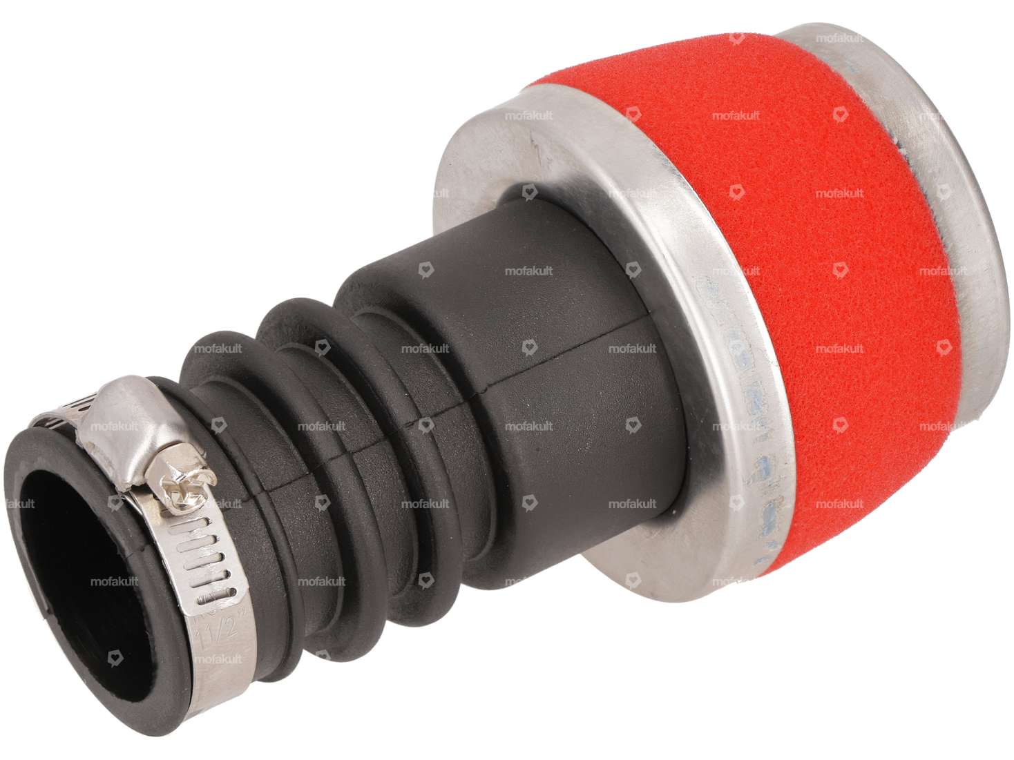 Filtre à air champignon en mousse rouge 28 - 32 mm Carousel Image 1