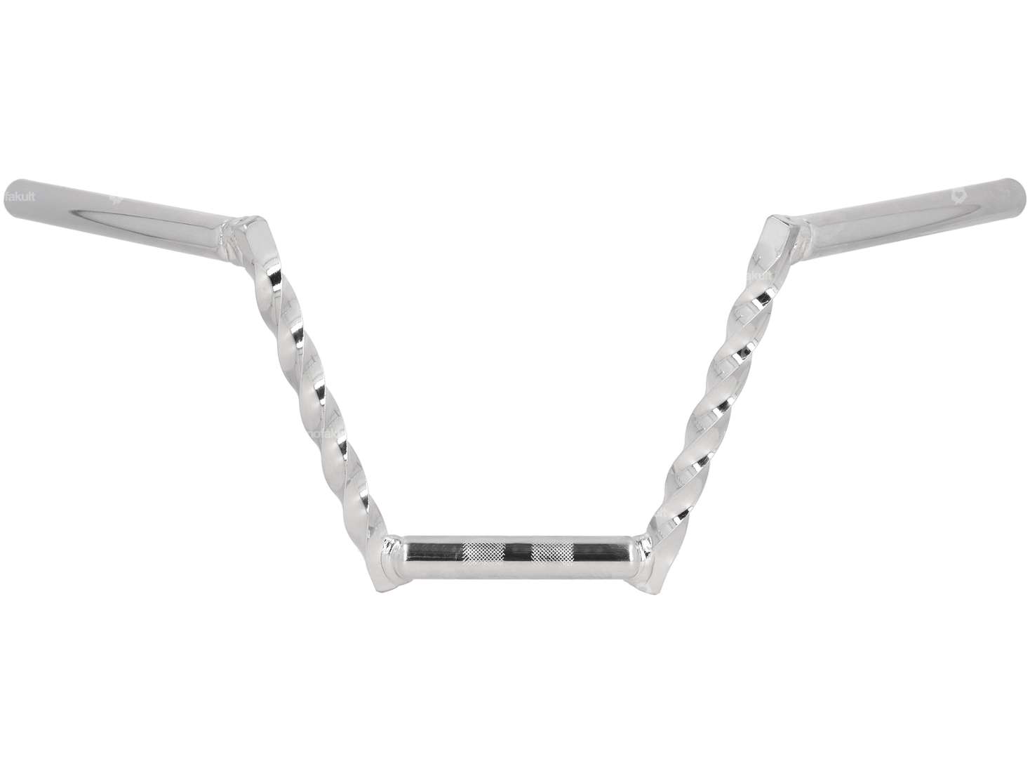 Guidon plaque de fourche 20 cm tourné chrome Carousel Image 1