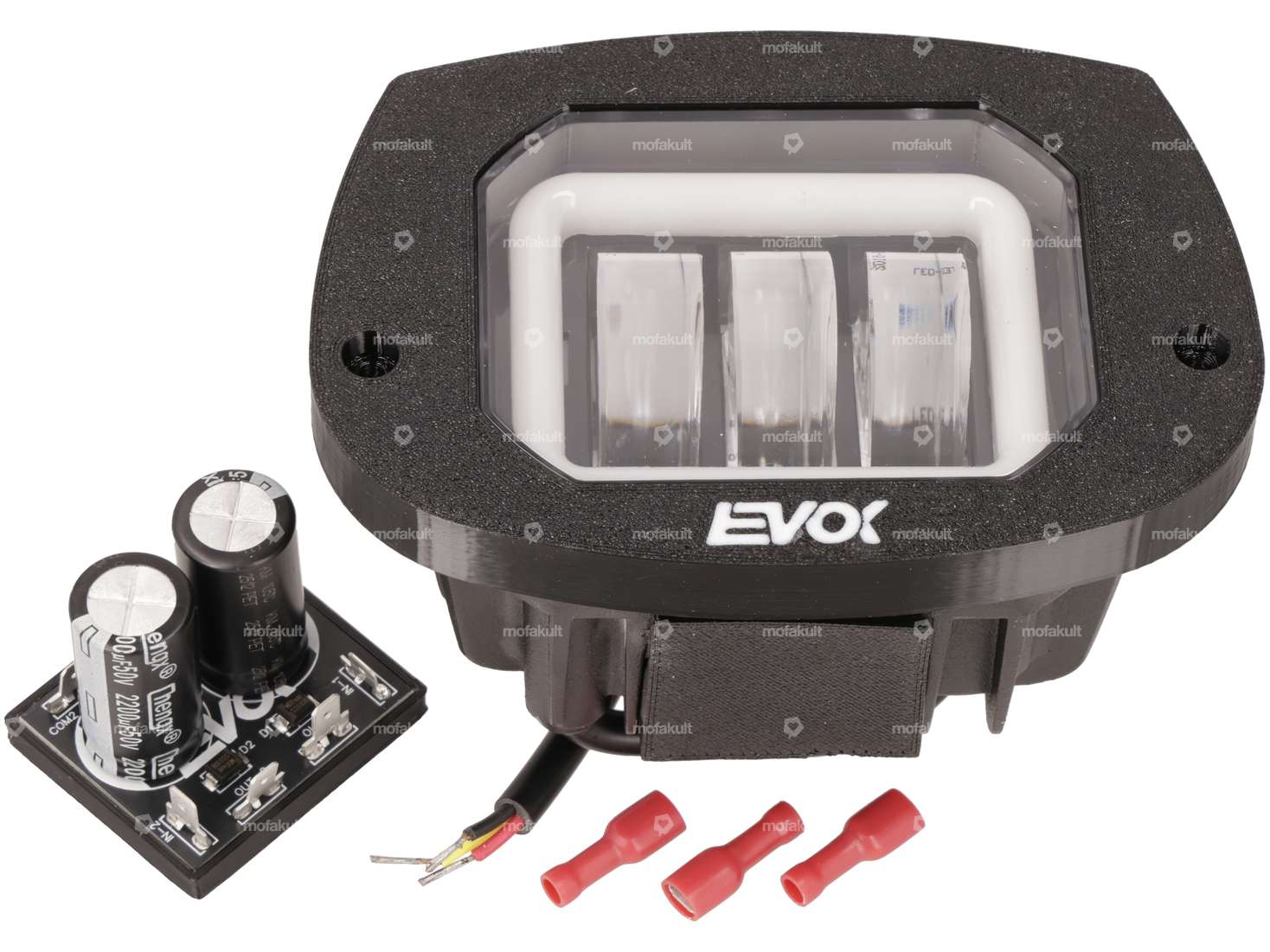 Evok LED insert de phare triple lentille "feu de position carré" | Piaggio Ciao Carousel Image 1