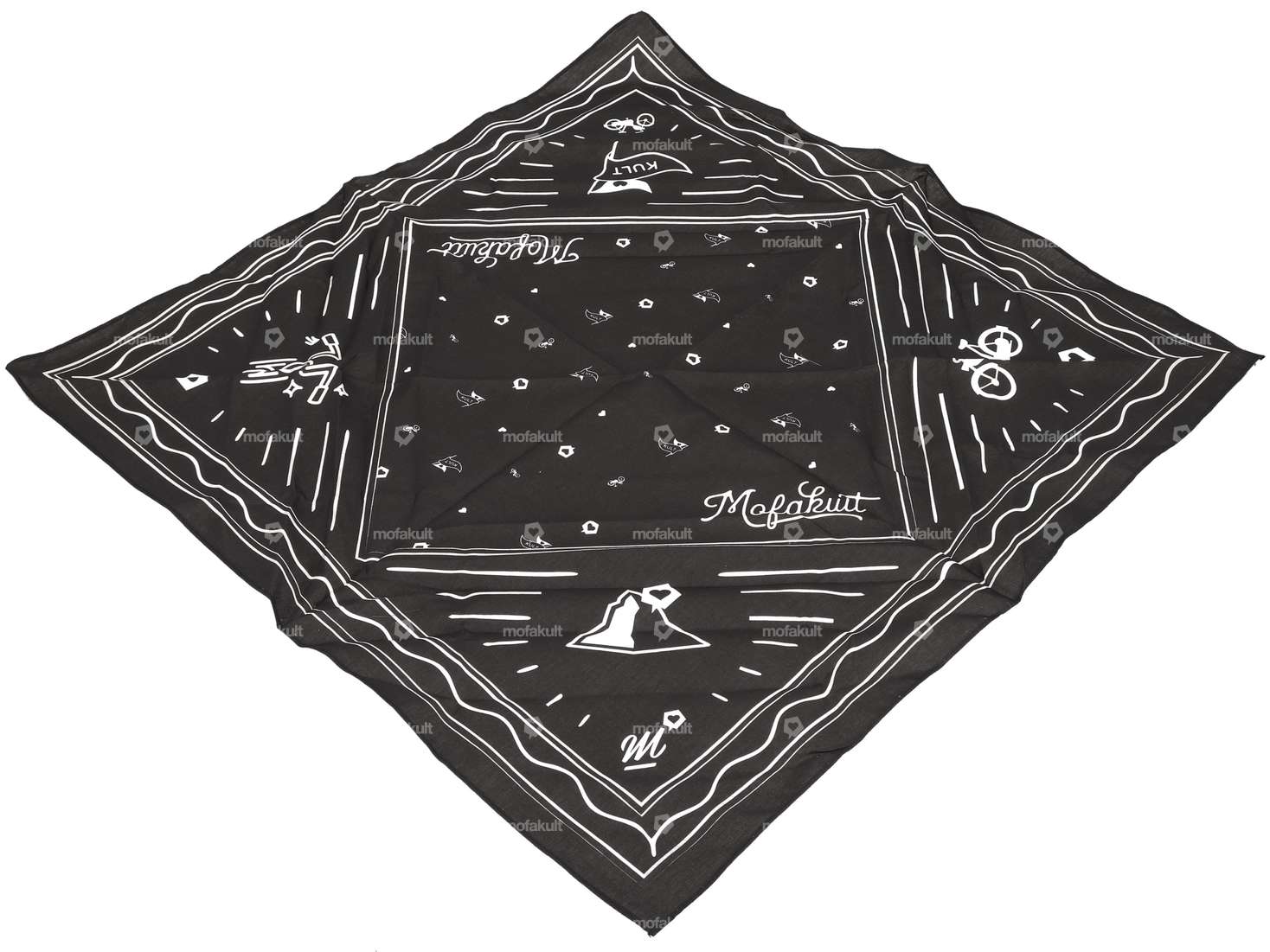 mk-Merch Bandana black / white Carousel Image 1