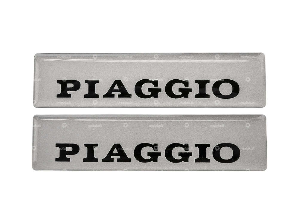 Autocollant réservoir "PIAGGIO" 3D silicone 115 x 27 mm | Piaggio Ciao, SI, Bravo Carousel Image 1
