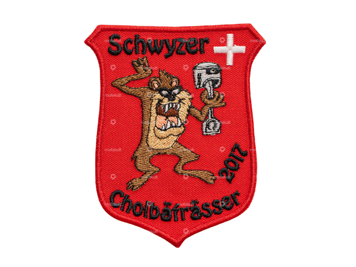 Toppa per banda "Schwyzer Cholbäfrässer" 75 x 90 mm Carousel Image 1