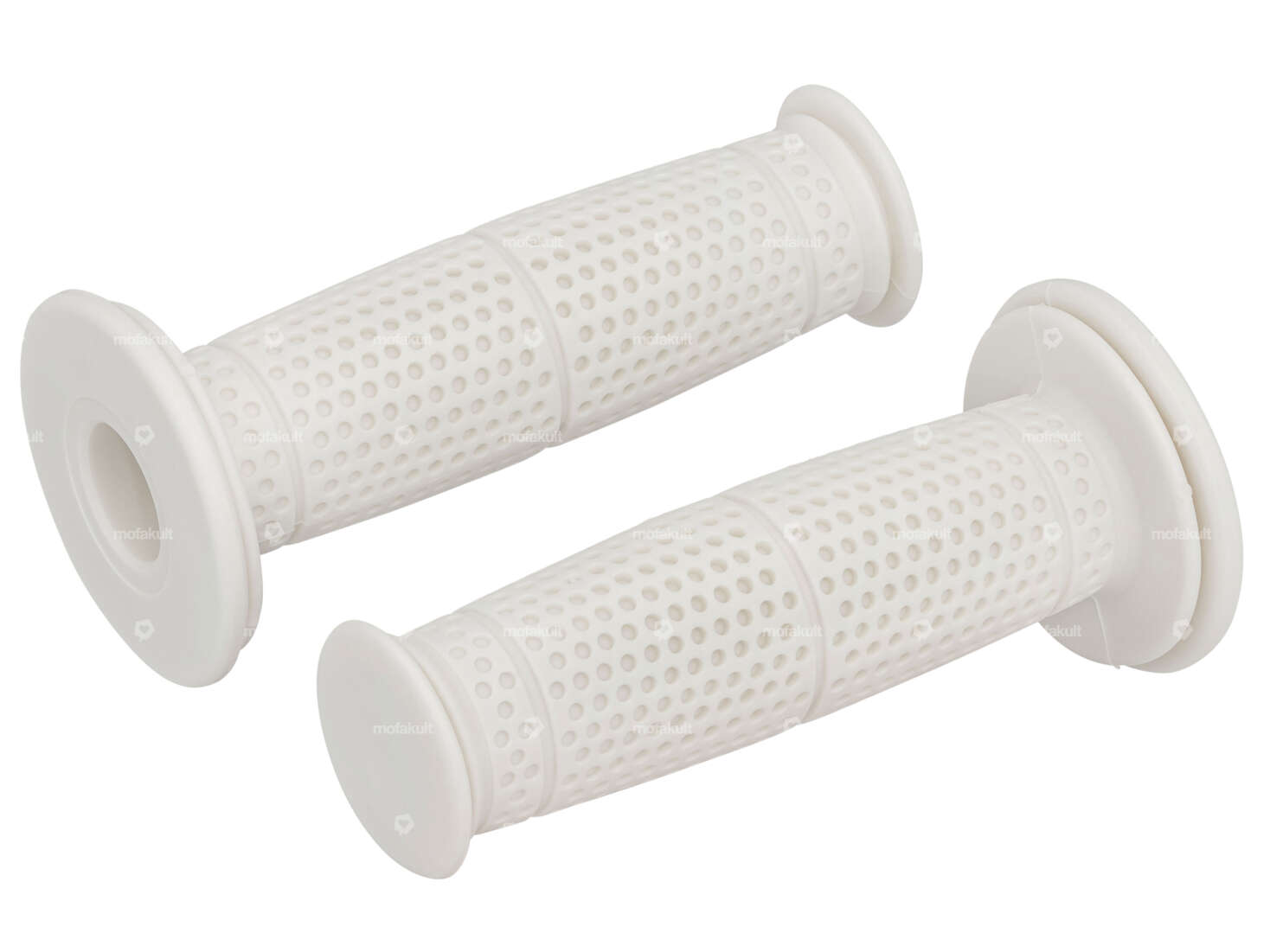 Maniglie automatiche traforate vintage bianche Carousel Image 1