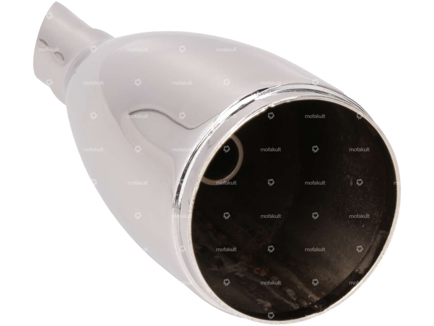 Flauto di scarico 65 mm laterale in uscita cromo Carousel Image 2