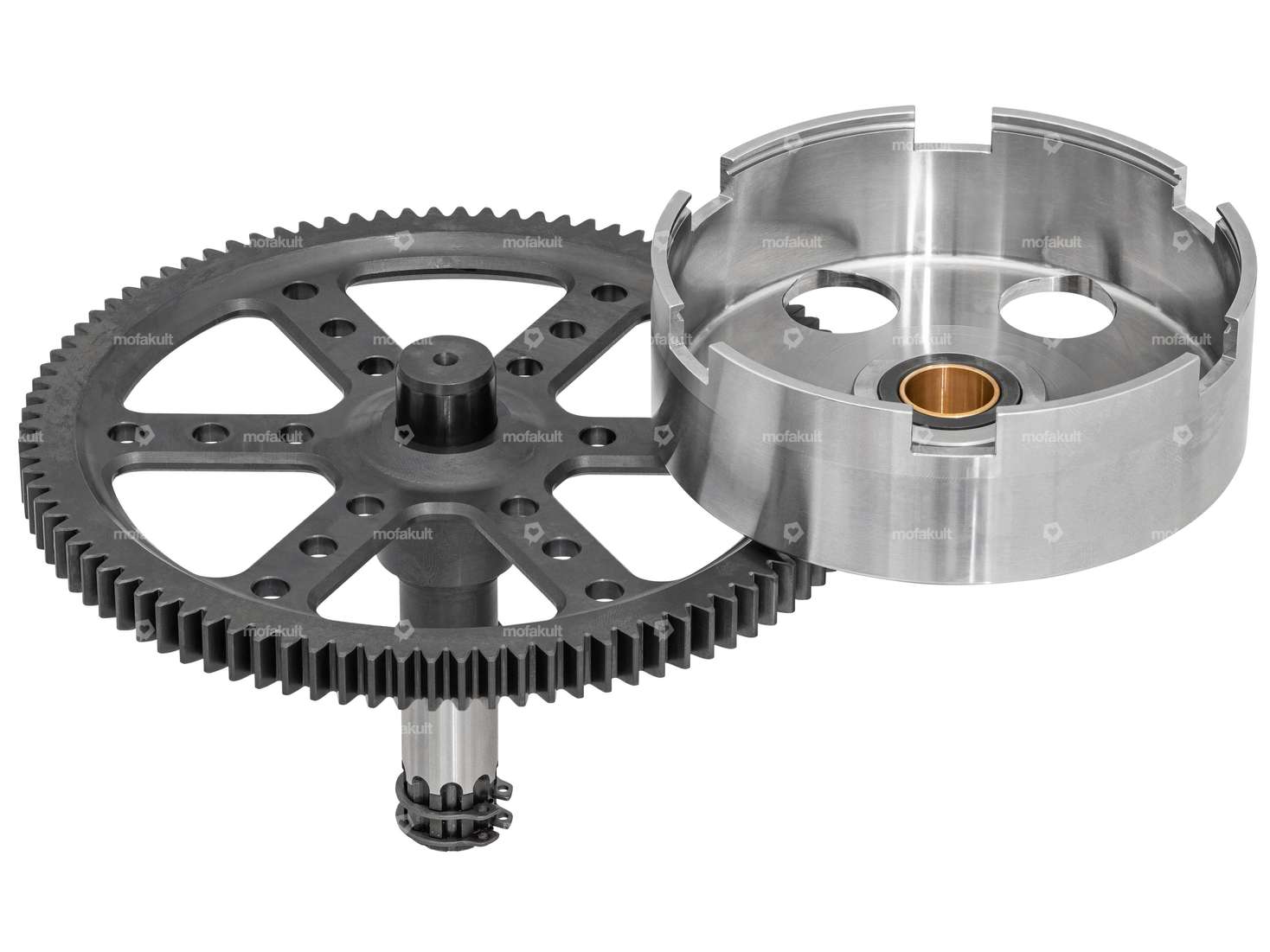 Cestello frizione MBR e corona 18:94 denti Racing straight | Puch E50 Carousel Image 2