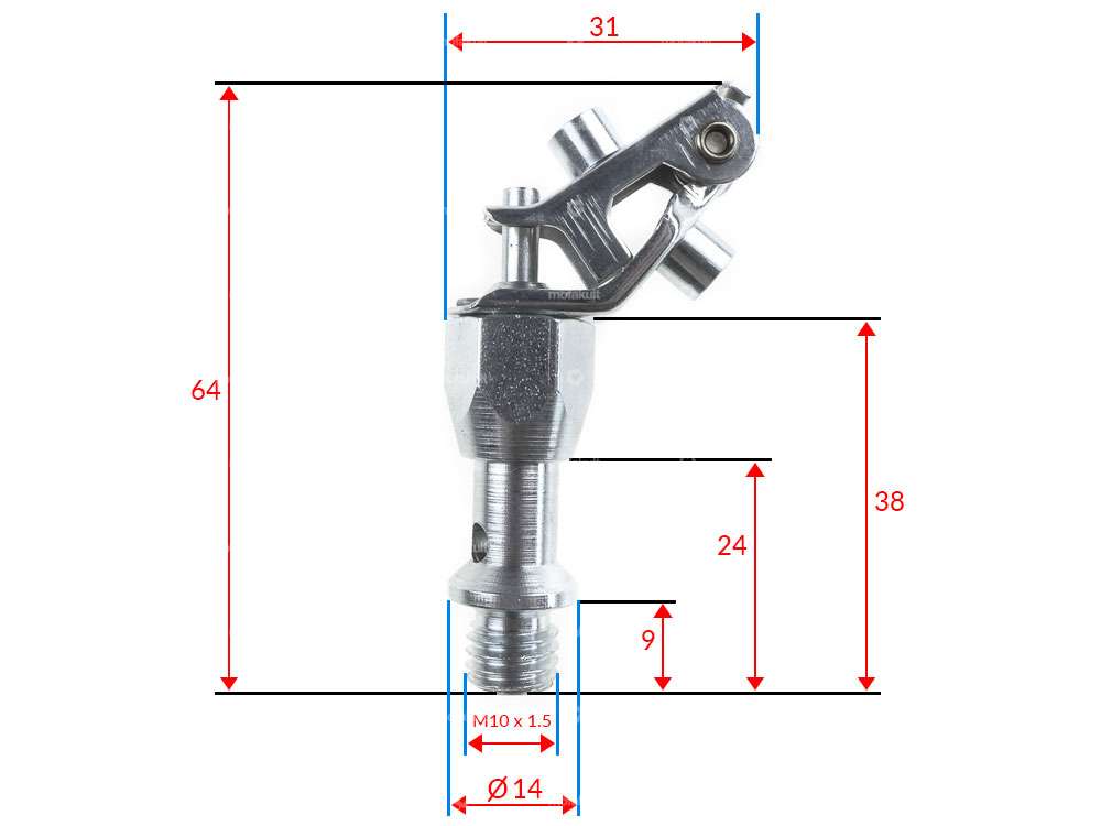 GPO decompressore M10x1,5 45° Carousel Image 4