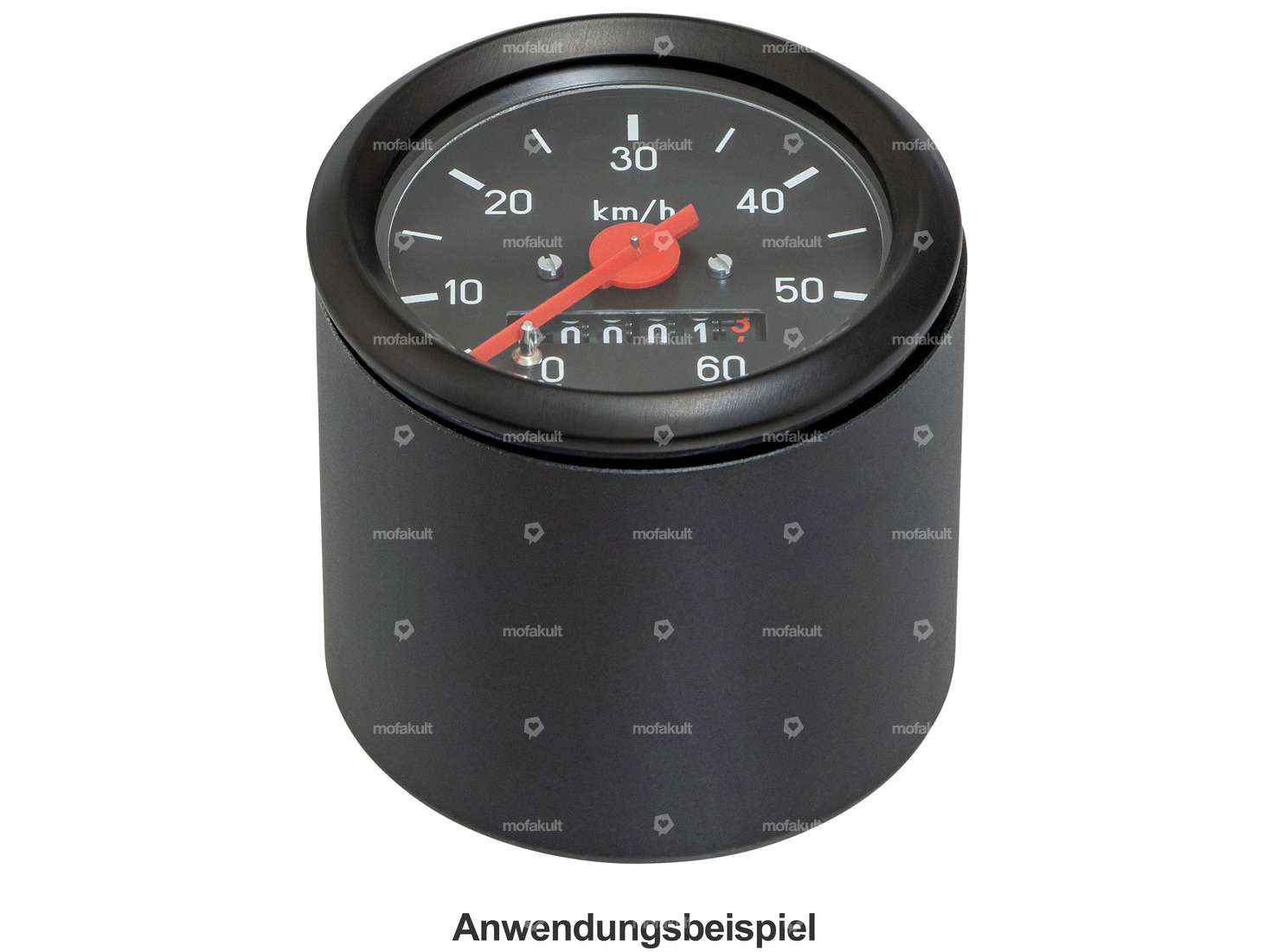 66HEROES Godet tachymètre Ø 60 mm anodisé noir Carousel Image 3
