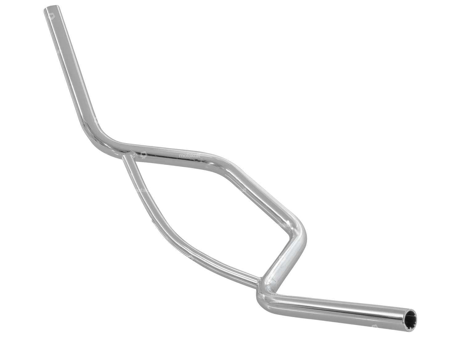 Piastra forcella del manubrio da 16 cm curva con puntone cromato Carousel Image 2