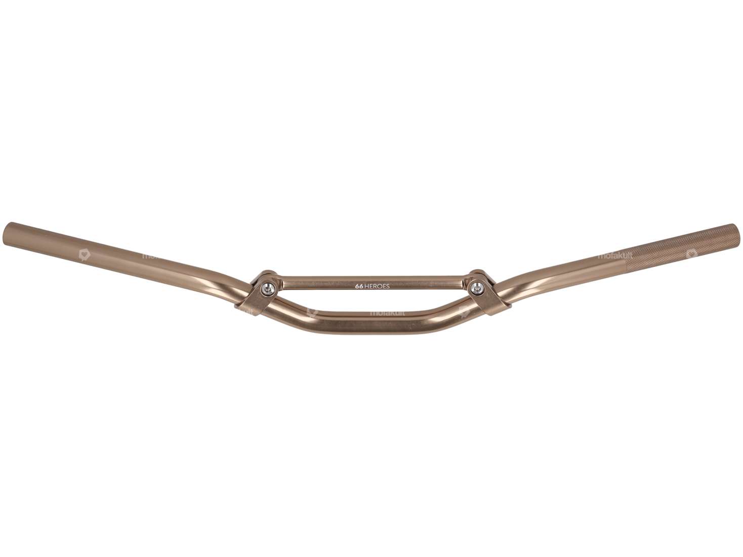 66HEROES Piastra manubrio forcella 7 cm alluminio titanio-grigio Carousel Image 1