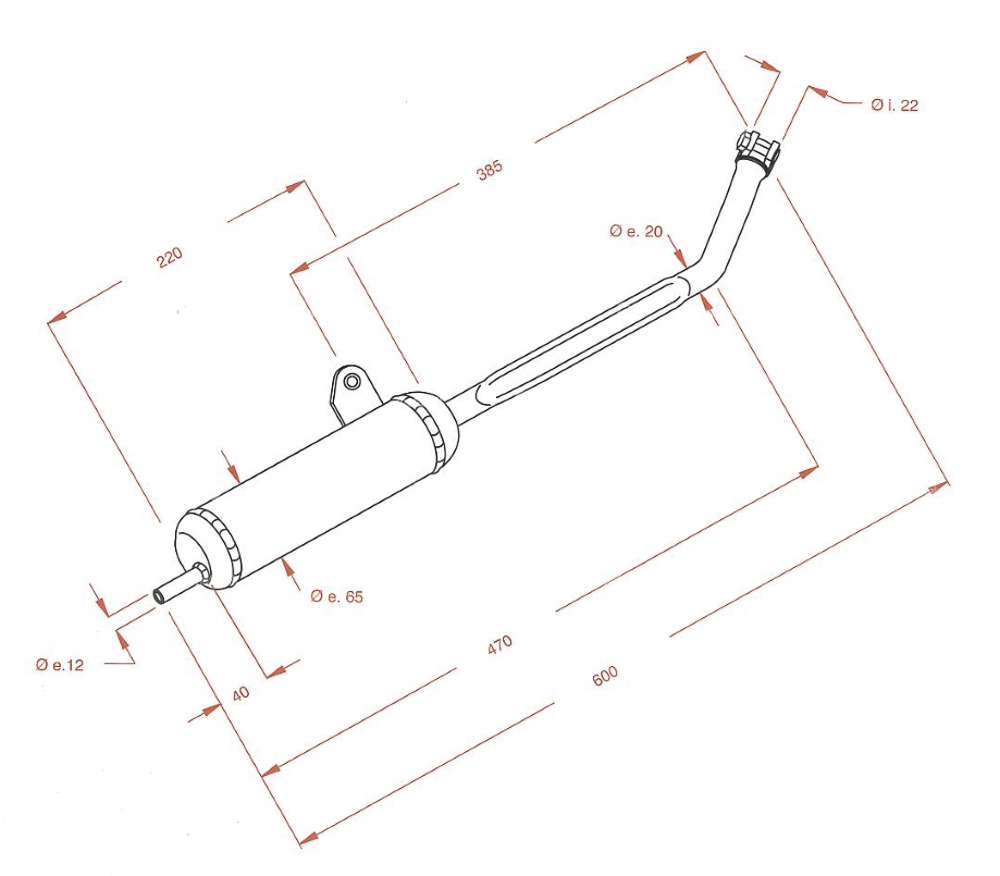 Scarico SITO Ø 20 mm | Piaggio Ciao, Bravo Carousel Image 4