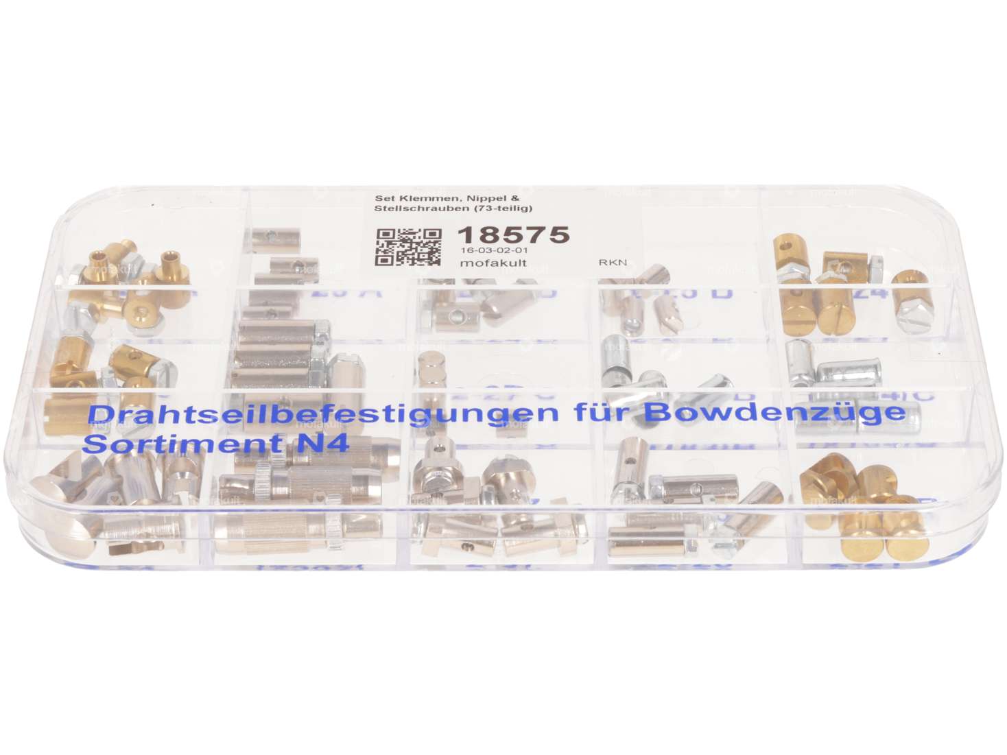 Klemmen, Nippel & Stellschrauben-Set 73-tlg. Carousel Image 2