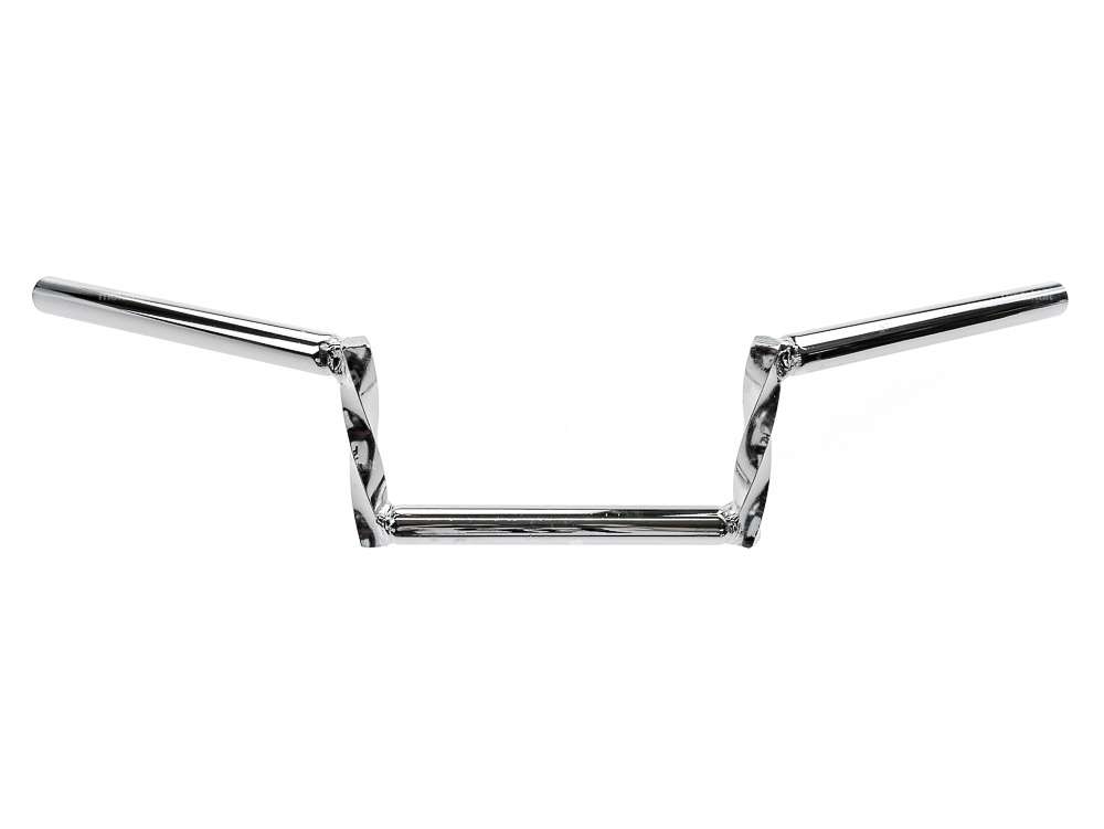 Handlebar fork plate 12 cm "Z" turned chrome Carousel Image 1