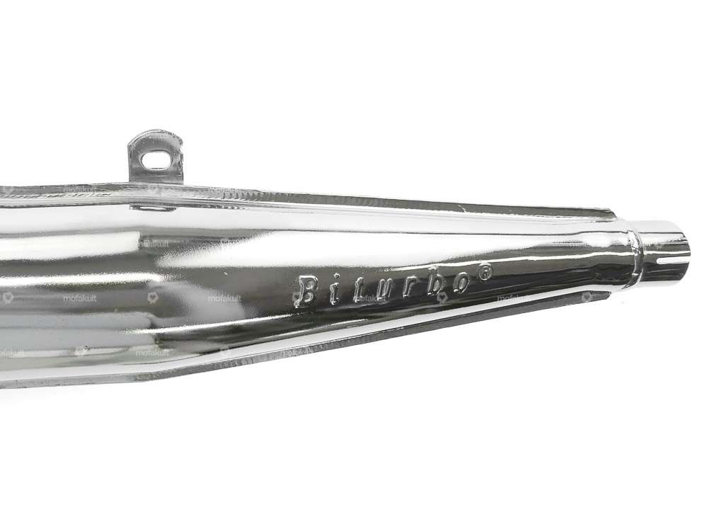 Silencieux Biturbo 28 mm chrome / or Carousel Image 2