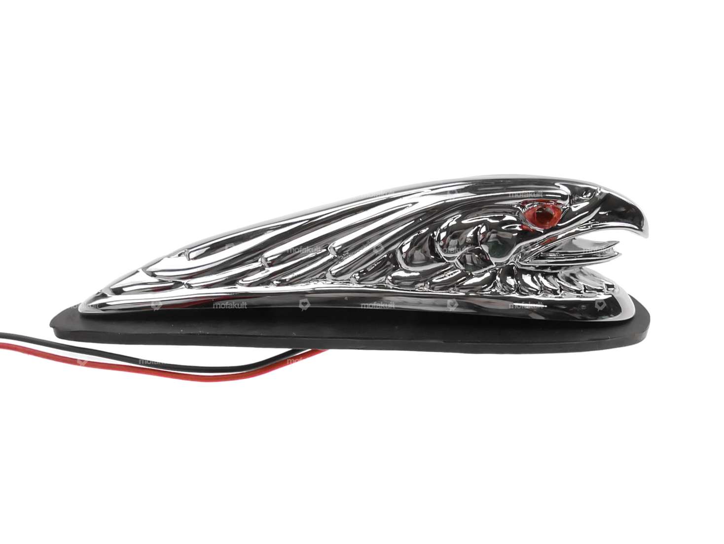 Zierfigur Adler Chrom klein (beleuchtete Augen) Carousel Image 2