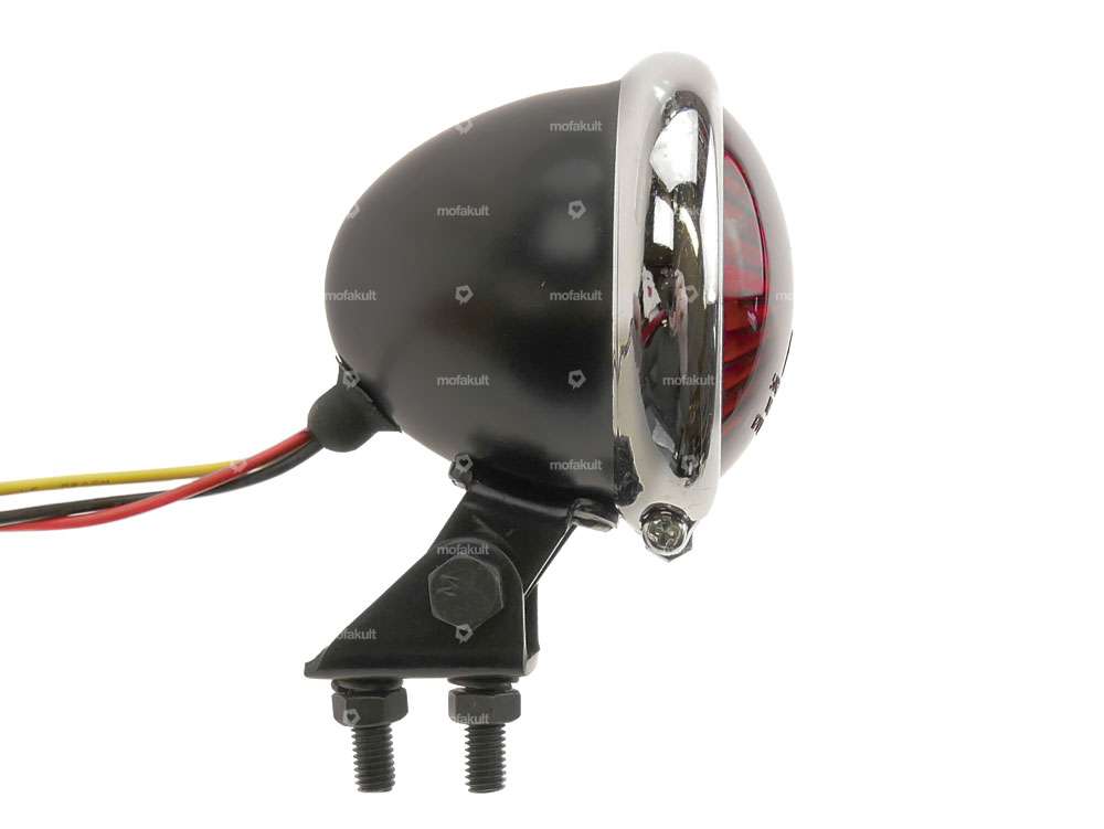 66HEROES fanale posteriore "Minnesota" lente rossa nero/cromo Carousel Image 2