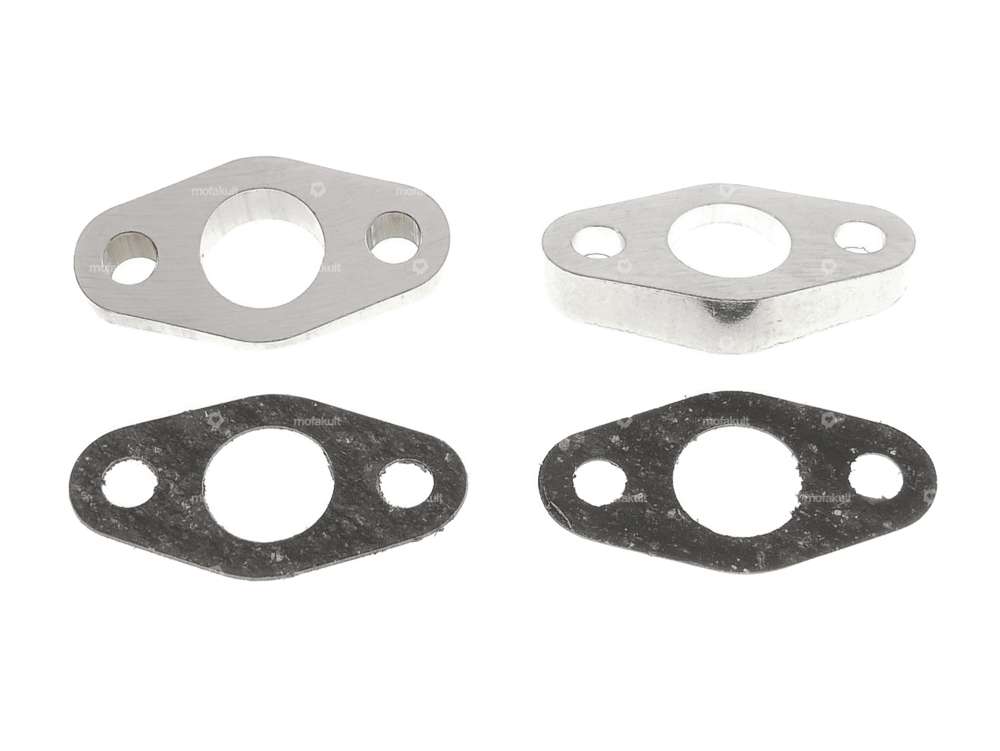 Flangia collettore di aspirazione in alluminio angolata Carousel Image 1